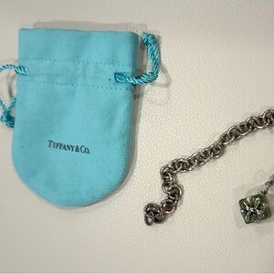 Tiffany & Co. Silver Bracelet with Green Accent